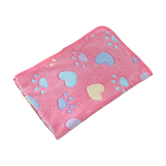 Soft Pet Blanket for Dogs and Cats, Cozy Warm Fleece Throw with Cute Paw Print Design, Ideal for Napping, Resting, or Travel, Easy to Clean and Maintain