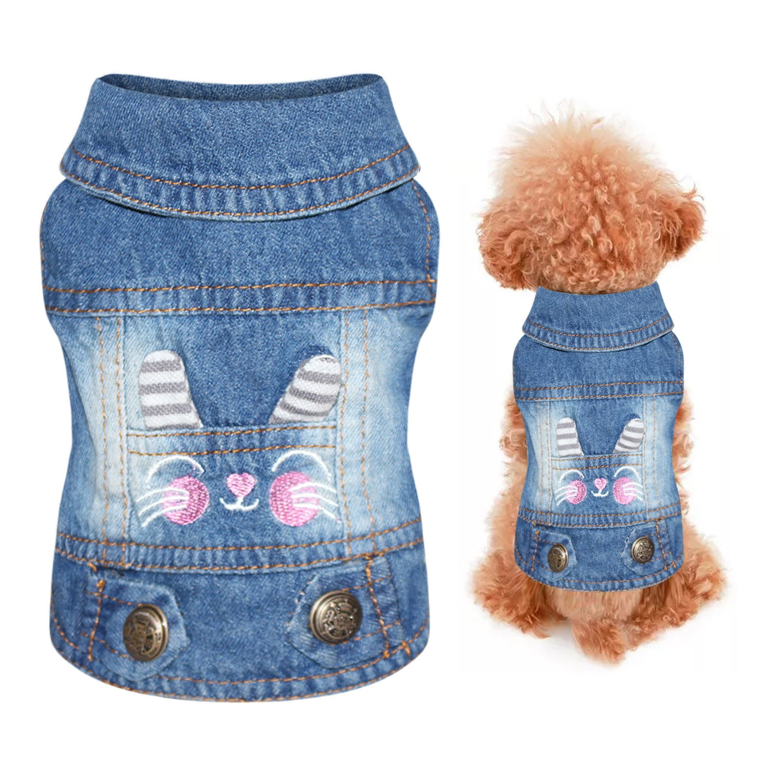 Soft Pet Jumpsuits Clothing Dog Jean Jacket Cool Shirt Breathable Spring Fashion Vest Clothing