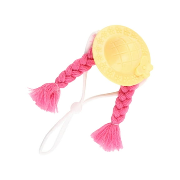 Soft Pet Miniature Hat with Long Braids For Small Pet Hamsters Photo Props Costume Accessories For Cockatiels Parrots