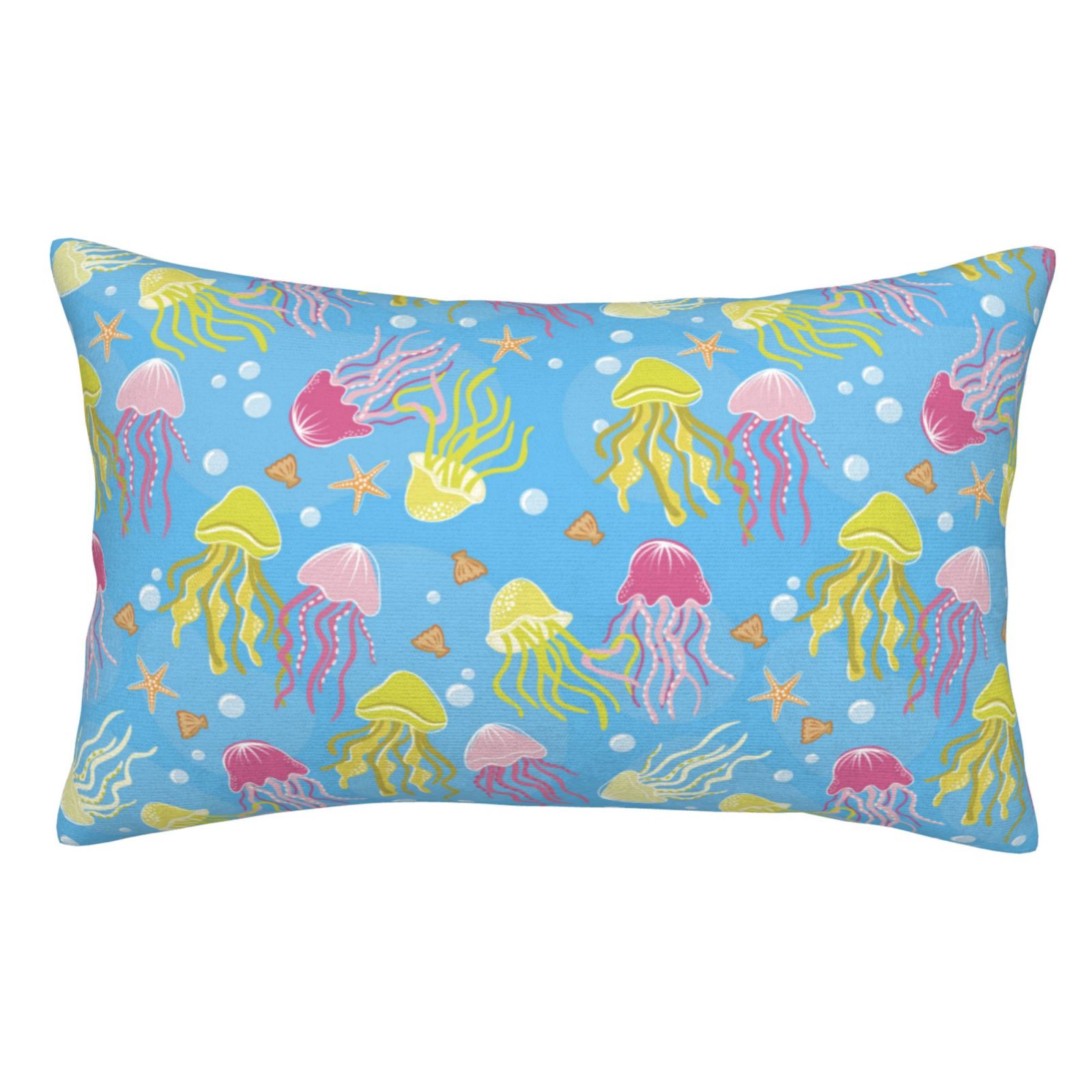 Soft Pillow Cases Luxury Cute Yellow Pink Jellyfish Pillowcases with