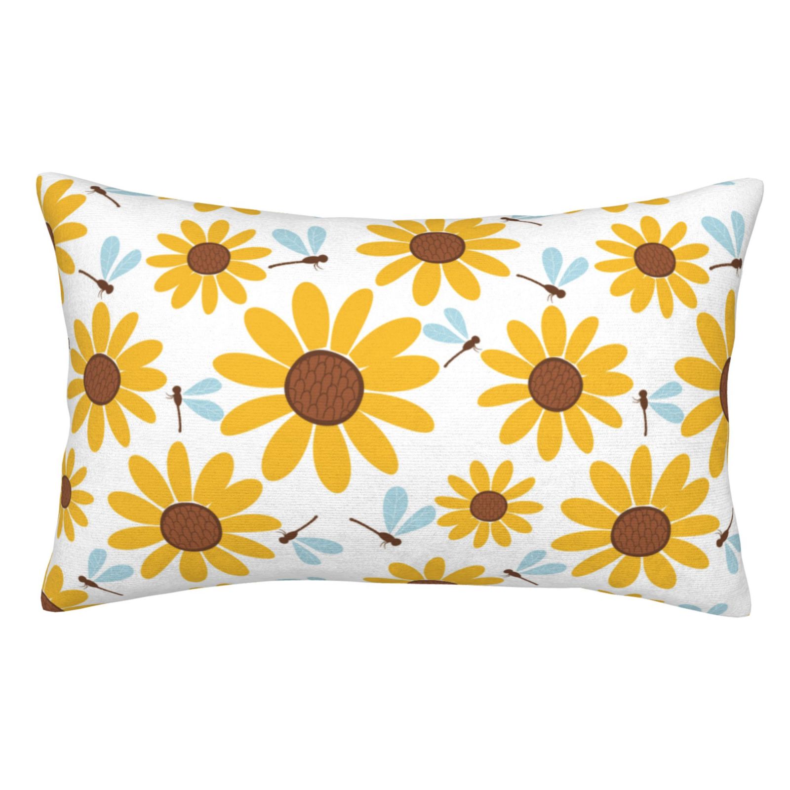 Soft Pillow Cases Luxury Sunflowers Daisy Pillowcases with Invisible