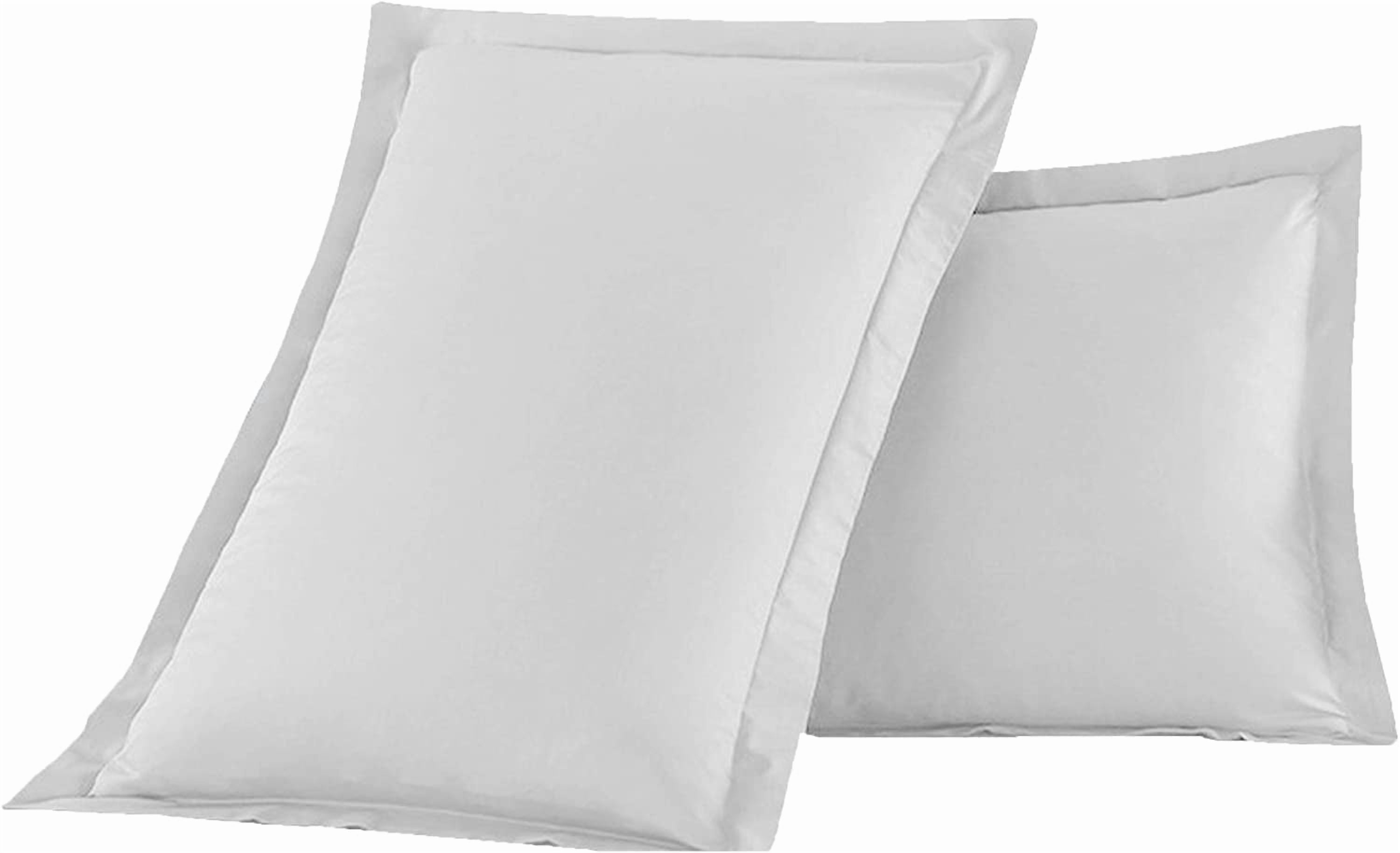 Soft Pillow Shams Set of 2 - Double Brushed Microfiber Pillow Covers - Hotel Style Premium Bed Pillow Cases Standard/Queen, White