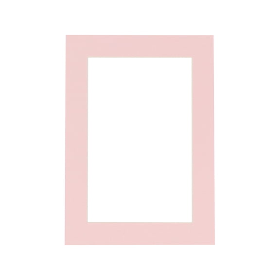 Soft Pink Acid Free 11x14 Picture Frame Mats with White Core Bevel Cut for 8.5x11 Pictures - Fits