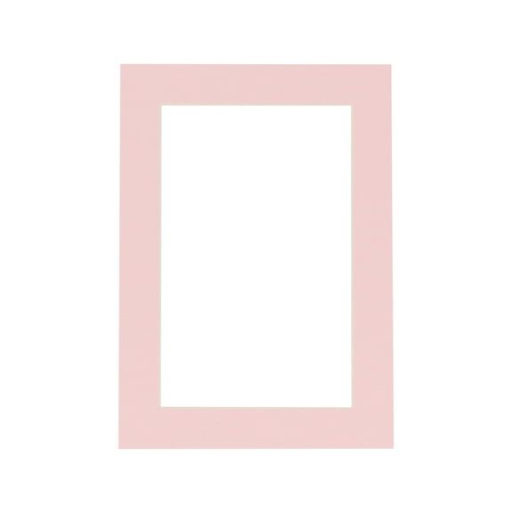 Soft Pink Acid Free 12x16 Picture Frame Mats with White Core Bevel Cut for 8.5x11 Pictures - Fits