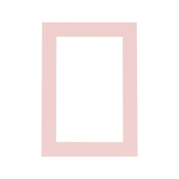 Soft Pink Acid Free 22x28 Picture Frame Mats with White Core Bevel Cut for 20x24 Pictures - Fits