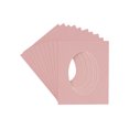 thumbnail image 1 of Soft Pink Acid Free 6x7.5 Oval Picture Frame Mat with White Core Bevel Cut for 3x5 Pictures - Fits, 1 of 3