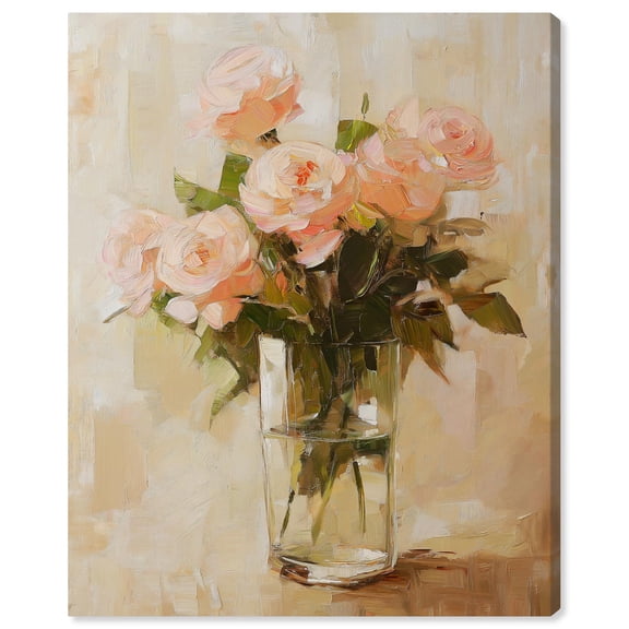 Soft Pink Blooms Canvas Spring Floral Art by Art Remedy, Gallery Wrapped, 24 x 30