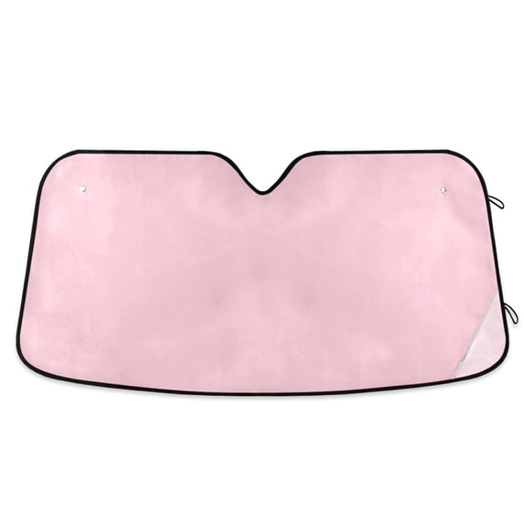 Soft Pink Car Windshield Sun Shade Foldable Car Front Window Visor Heat and UV Protection 53x23.5