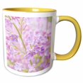 thumbnail image 1 of 3drose, Soft Pink Lilac Flowers. Closeup View, Spring Blossoms, 15oz Two-tone Yellow Mug, 1 of 6