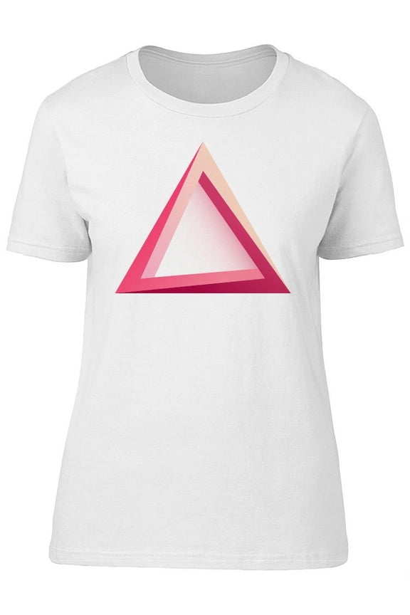 Soft Pink Triangle T-Shirt Women -Image by Shutterstock, Female Large