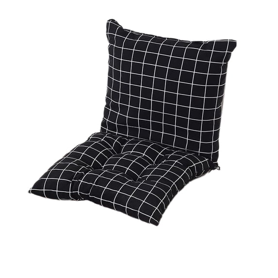 Soft Plaid Chair Cushion with Backrest,Comfortable Seat Pad for Home office Dining Room,Non-Slip Thickened Chair Pillow,Decorative Square Chair Cushion Set for Kitchen Living Room Bedroom
