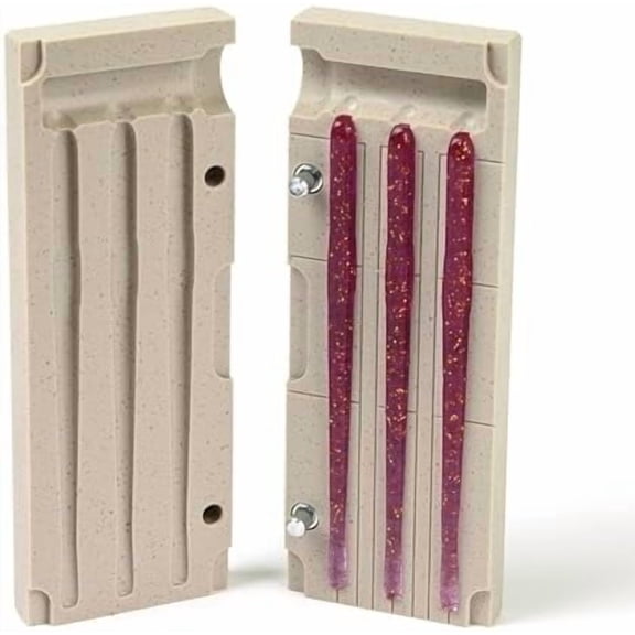 Soft Plasti Mold Lure Making Injection Molds Fishing Lures Roboworm Straight Tail Worms 4.5'' Three Cavity$$Sport & Recreation Other