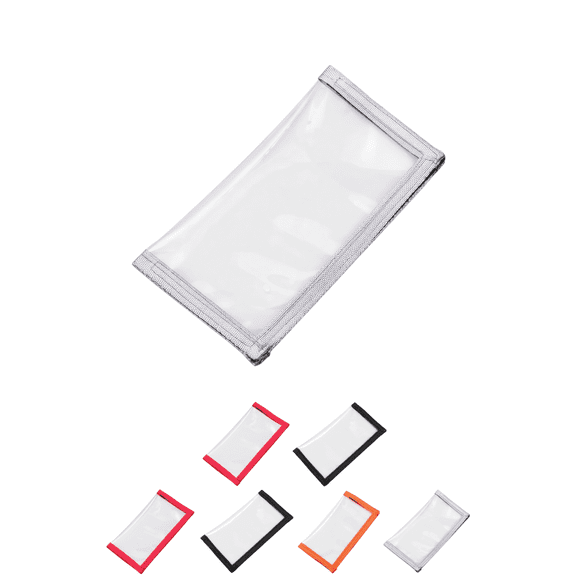 Soft Plastic Bait Storage Bag 2 Pack, Fishing Lure Wraps Set with Hook and Loop Closure, Clear PVC Transparent Lure Wraps Cover for Hooks Fake Baits, Dual Size Fishing Tackle Pouch Organizer C