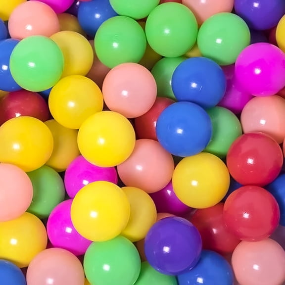 Soft Plastic Ball Pit Balls rainbow-NO.3 50 pack Sensory Play