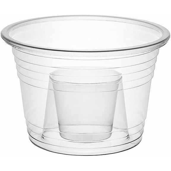 Soft Plastic Bomber Shot Cups Jager Blaster Power Bombs 3 oz. 100-Count Clear