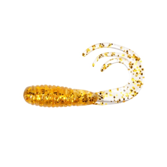 Soft Plastic Fishing Lure, 3-Prong Curly Tail Realistic Artificial Bait 1.97 in 1.6g to Catch Trout Panfish Freshwater Outdoors Tackle Gear Equipment Accessories.
