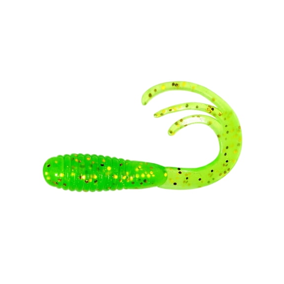 Soft Plastic Fishing Lure, 3-Prong Curly Tail Realistic Artificial Bait 1.97 in 1.6g to Catch Trout Panfish Freshwater Outdoors Tackle Gear Equipment Accessories.