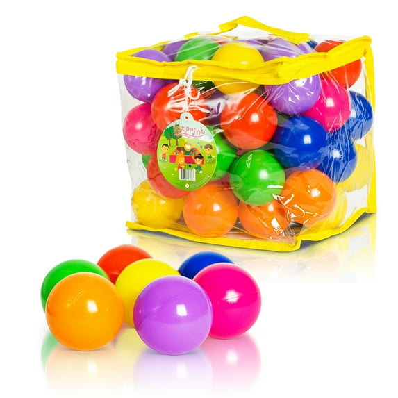 Soft Plastic Kids Play Balls for Ball Pit, Kiddie Pool, Playpen – 50 Balls