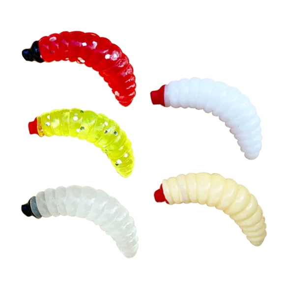 Soft Plastic Maggots Worms Earthworms Baits Soft Artificial Bread Worms Fishing Lure Artificial Baits Jigging