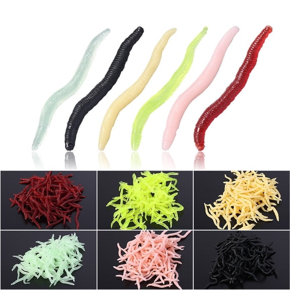Soft Plastic Trout Worm Lure, Red Earthworm 1.57 in Micro/bait (0.006 Oz), Flexible Fishing Soft Baits for Crappie Bluegill Bass, Valentines Day Gift, A, 1Pcs