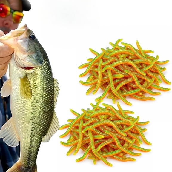 Soft Plastic Worm Fishing Lures Bionic Simulation Earthworm Live Baits
