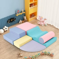Soft Play Mat Soft Climb and Crawl Foam Playset 6 in 1, Soft Play Equipment Climb and Crawl Playground for Kids,Kids Crawling and Climbing Indoor Active Play Structure,Toddler Play Mat