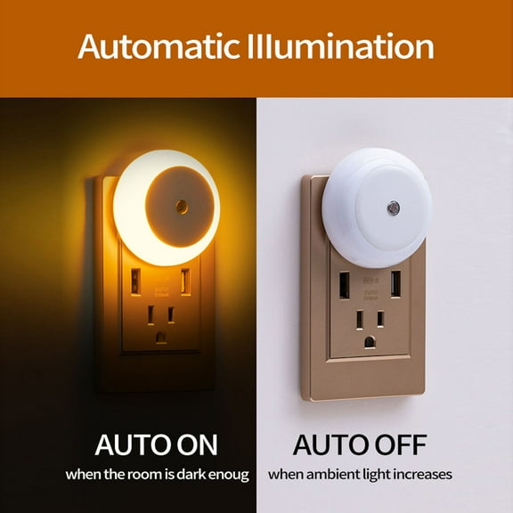 Soft Plug-In Night Light With Auto Light Sensor & Cozy Gentle Illumination, 0.5W Led Nightlight Small Modern Compact Design Low Energy Consumption, Perfect For Kids Nursery