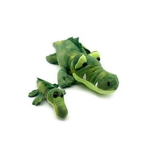 Soft Plush Alligator With Pouch And Mini Pup, Alligator, Size: One Size, Think