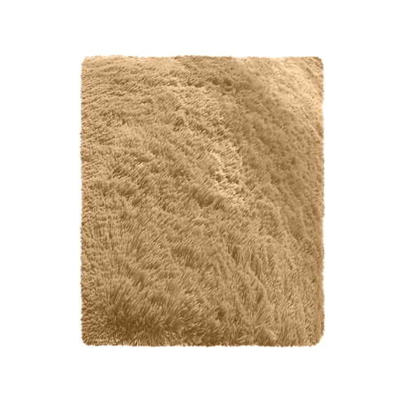 Soft Plush Area Rug with High-Density Fluff Pile, Non-Slip Dotted Bottom and Kid-Friendly Comfort, Solid Color Floor Carpet for Bedroom Dining Room Dorm Nursery Home Use