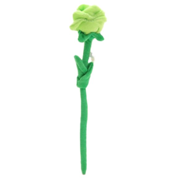 Soft Plush Artificial Flower Bouquet, Cute Faux Stem Red Flower, Funny Decorative Foldable Flower For Curtain Home Decor， Green