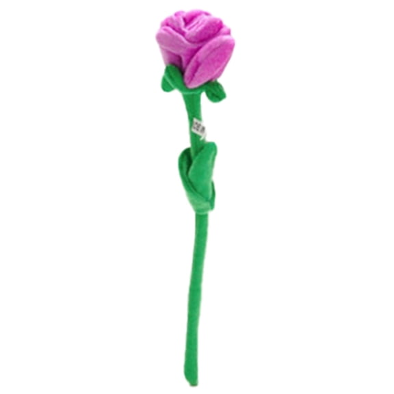Soft Plush Artificial Flower Bouquet, Cute Faux Stem Red Flower, Funny Decorative Foldable Flower For Curtain Home Decor, Purple