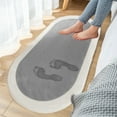 thumbnail image 1 of Soft Plush Bathroom Rug Non Slip Washable Oval Shaggy Carpet for Bedroom Living Room Floor Mat, 1 of 8
