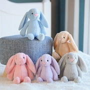 Soft Plush Bunnies Stuffed Animals, Long Ear Bunny Rabbit Easter Cartoon Toy Dolls for Kids Children Birthday Gift