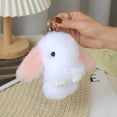 thumbnail image 1 of Soft Plush Bunny Keychain - Adorable Long Ear Rabbit Fluffy Pom Pom Key Ring for Women Girls, Cute Stuffed Animal Toy Bag Charm for Backpack Purse Handbag Decor, 1 of 8