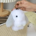 thumbnail image 1 of Soft Plush Bunny Keychain - Adorable Long Ear Rabbit Fluffy Pom Pom Key Ring for Women Girls, Cute Stuffed Animal Toy Bag Charm for Backpack Purse Handbag Decor, 1 of 8