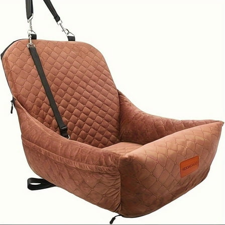 Soft Plush Car Seat for Dogs, Dog Car Seat with Furry Cover, Pet Car Seat for Dogs, Dog Travel Seat