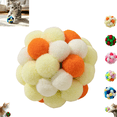 thumbnail image 1 of Soft Plush Cat Balls, 1.97 Inch Multicolor pom pom ball Toy, Quiet Indoor Pet Play Balls for Kitten Daily Activity & Chasing Games, 1 of 5