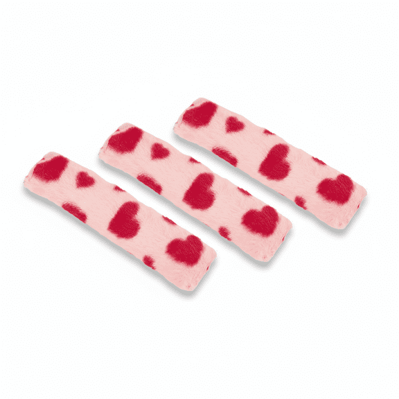 Soft Plush Cat Kicker Stick Toy with Cute Hearts,Interactive Teaser for Exercise and Play,Perfect Gift for Small to Large Indoor Cats and Kittens - 3PCS