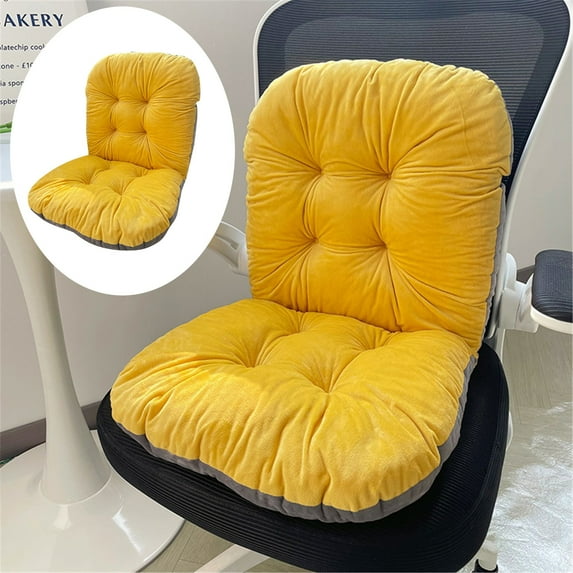 Soft Plush Chair Cushion with Removable Cover, High Back with Ties, Non-Slip, for Car, Home, Dining Room, Kitchen