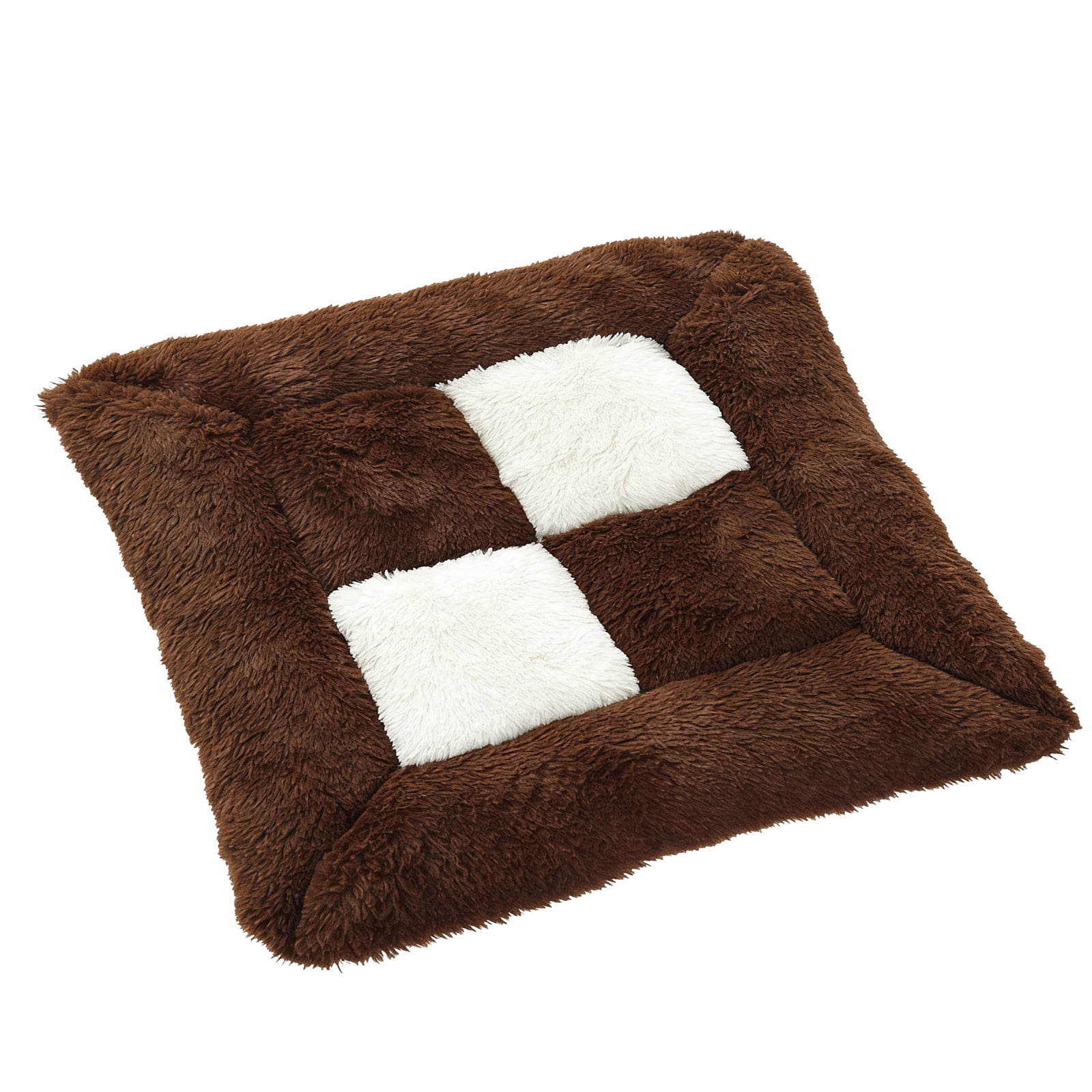 Soft Plush Checkered Chair Cushion, Thick Warm Seat Pad for Dining & Office Chairs