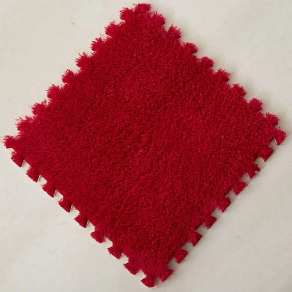 Soft Plush Children's Mat EVA Foam Puzzle Mat Long Hair Carpet Infant Developing Mat Rug Puzzle Interlock Keep Warm Playmat 30CM
