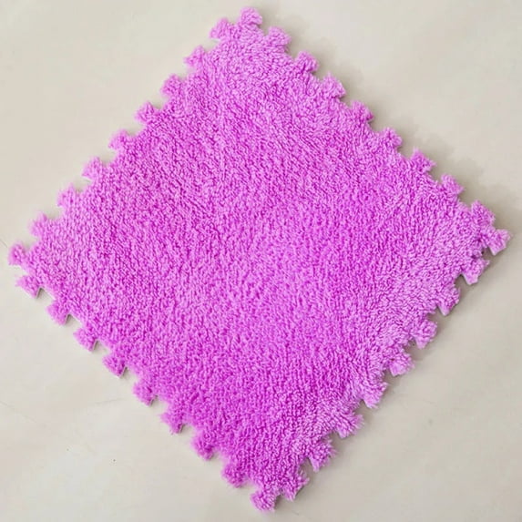 Soft Plush Children's Mat EVA Foam Puzzle Mat Long Hair Carpet Infant Developing Mat Rug Puzzle Interlock Keep Warm Playmat 30CM