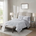 thumbnail image 1 of Soft Plush Comforter Set, Long Faux Fur Bedding Set, Mid Century Down Alternative Beddingnull with 2 Matching Shams, Twin/Twin XL, Grey 3 Piece, 1 of 8