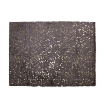 Soft Plush Contemporary Shag Rug, Grey & Gold - 5 ft. x 7 ft. 6 in.