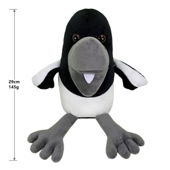 Soft Plush Crow Hand Puppet Plush Toy 2 Styles Cute Stuffed Animal Decor Gift for Little Adventurers