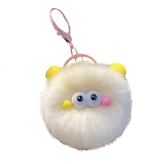Soft Plush Cute Plushs Keychain Stylish Keychain Pendant Fashionable Bag Charm Briquette Keyring Pendant, Plush Keychains for Backpacks Birthday Gifts, Party Rewards, Meet Gifts