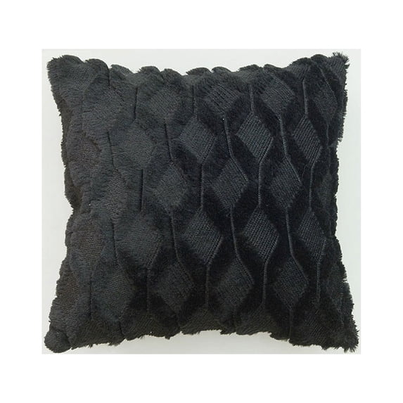 Soft Plush Decorative Cushion Cover Throw Pillow Case Pack of 2, 18''x18'' 12 Colors (With or Without Inserts)