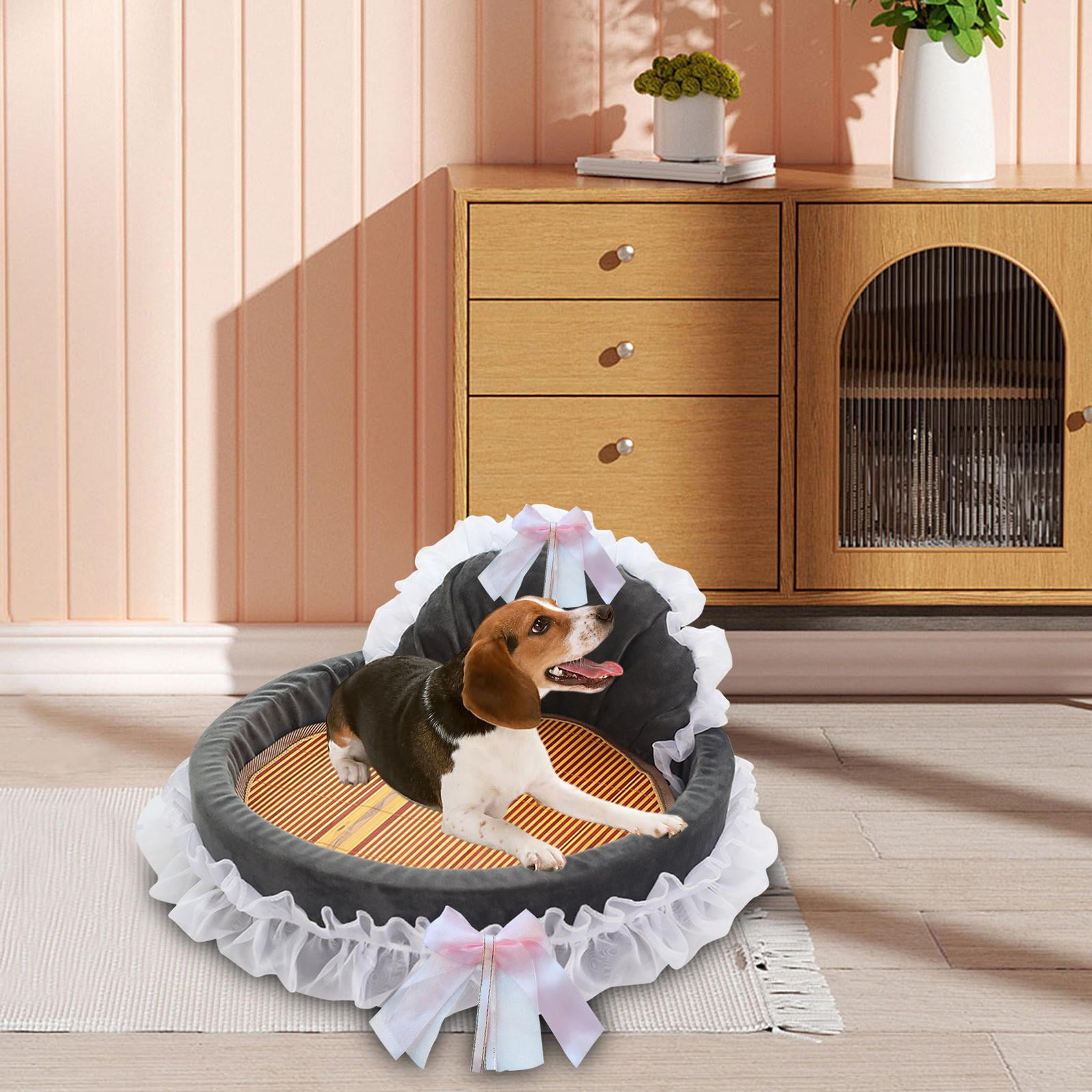 Soft Plush Dog Bed Cat Nest Cushion Puppy Kennel Anti Slip Bottom Pet Bed S