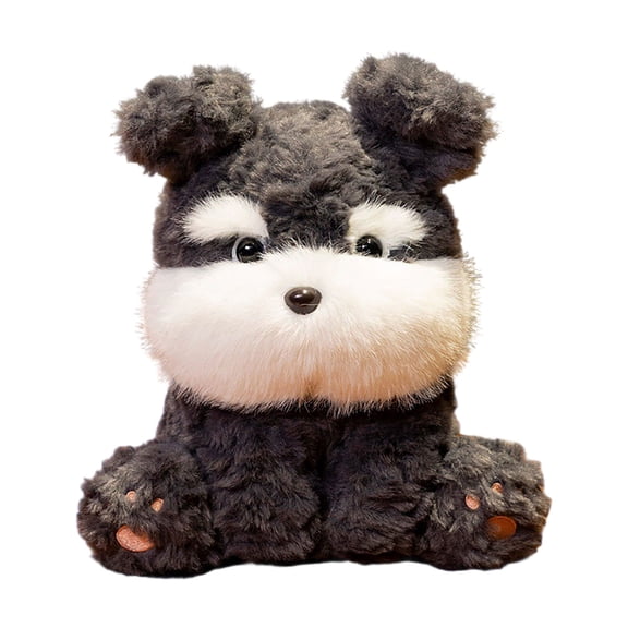 Soft Plush Dog Toy Doll, Cute Sitting Puppy with Twisted Flower Design, Decorative Stuffed Animal for Home Decor, Gift for All Ages, Soft Fabric and Filling for Comfortable Feel