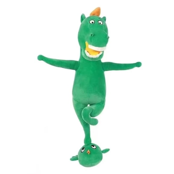 Soft Plush Dynamic Horse Stuffed Animal with Embroidery Details Inspired by Ancient Chinese Motif Cuddly Toy for Kids Bedroom Decor and Imaginative Play Green